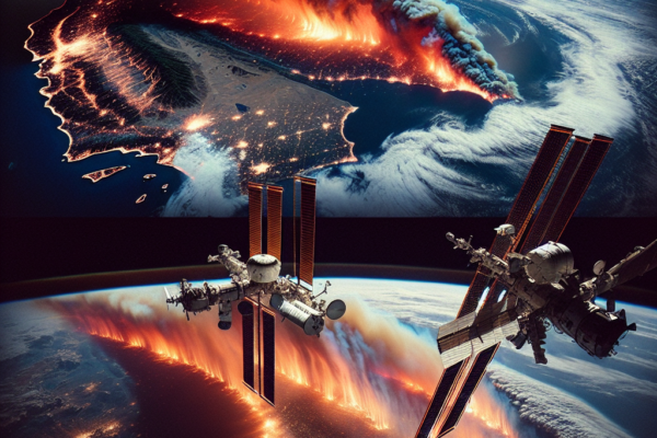 NASA releases image: Los Angeles wildfires from space.