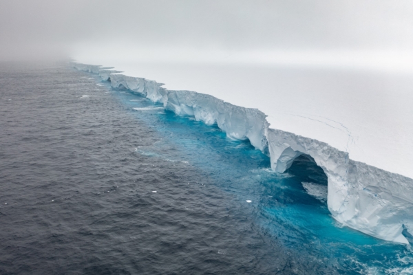The world’s largest iceberg heading towards Antarctic penguin gathering islands.