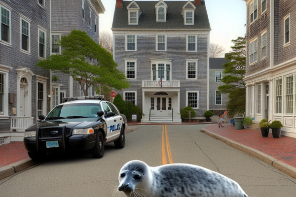 “Uninvited Guest: Baby Seal Spotted on City Streets in Connecticut, USA”
