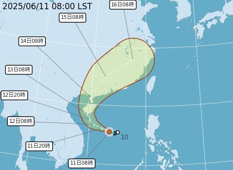 Taiwan’s Weather Bureau: Typhoon Butterfly Forming, Expected to Move towards Hainan Island and Guangdong