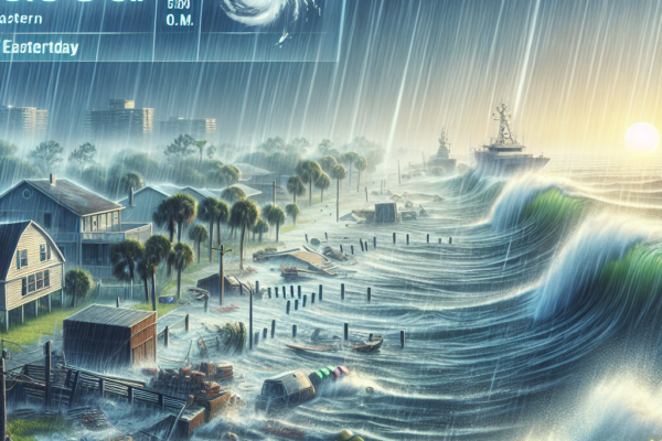 Tropical Storm Eta Makes Landfall in South Carolina, Prompts Heavy Rainfall and Potential Flash Flooding