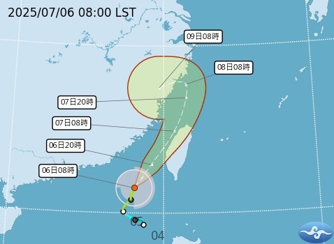Typhoon Dana is approaching Taiwan, with the land warning area expanded to 18 counties and cities.