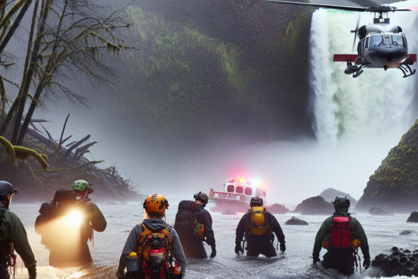 1 Dead, 2 Missing, 3 Rescued as Waterfall Sweeps Away Tourists in Oregon, United States
