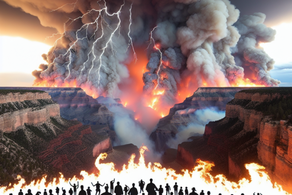 Wildfire Sparks Evacuation of 500 Tourists at Grand Canyon in United States