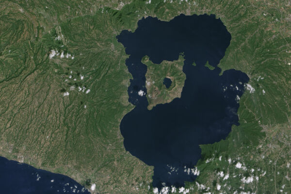 Luzon Island in the Philippines has islands within a lake, with an island within that lake.