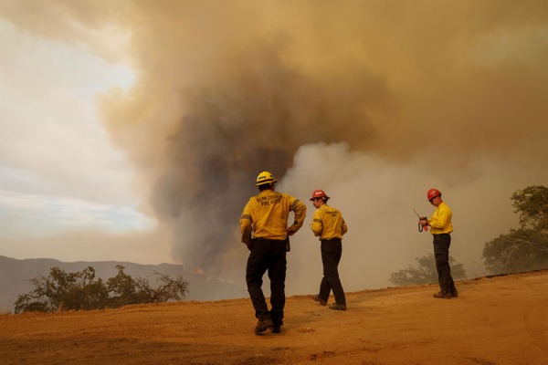 13 active wildfires spreading simultaneously in California, burning half of Los Angeles.