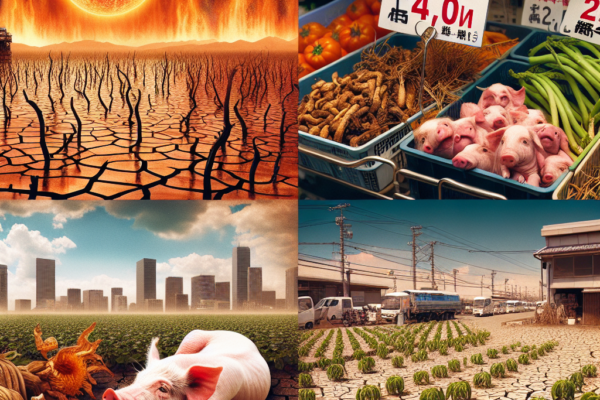 Continued heat wave threatens Japanese rice harvest, prices of rice, vegetables, and meat all rise in unison.