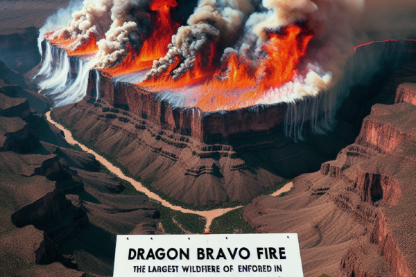 Wildfire in Grand Canyon out of control, fire clouds billow cover the sky, video exposure.
