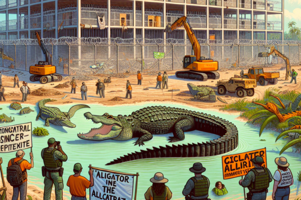 Judge Orders Halt to Construction of Florida Alligator Demon Island Detention Center