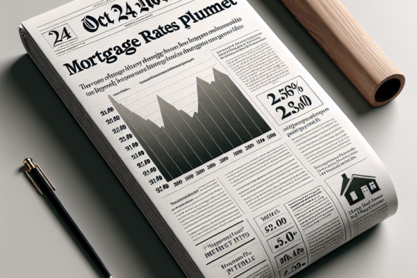 US Mortgage Interest Rates Drop to Lowest Level in Over a Year